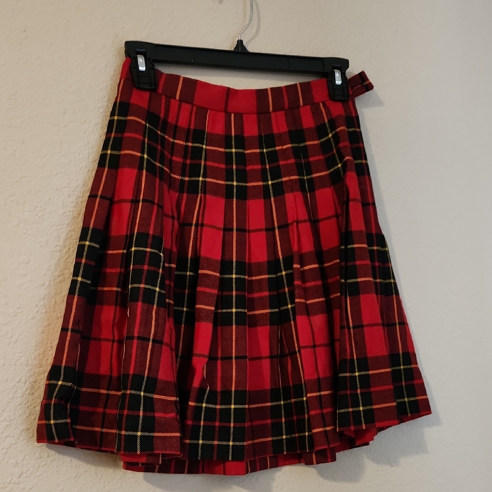 Clifford & Wills (J. Crew) Red Plaid Skirt